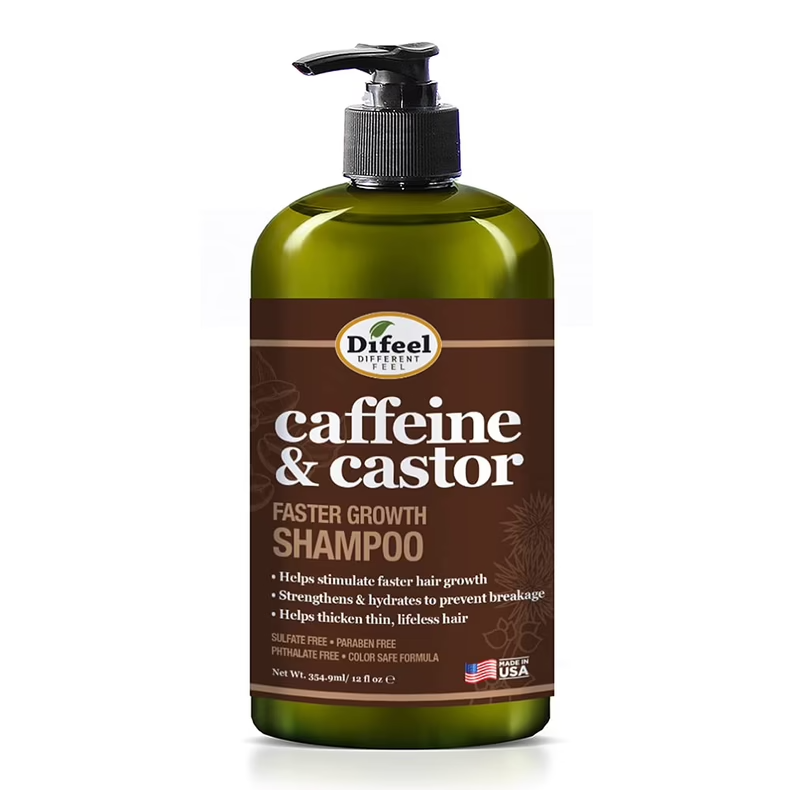 Difeel Caffeine and Castor Shampoo 354ml / 12oz