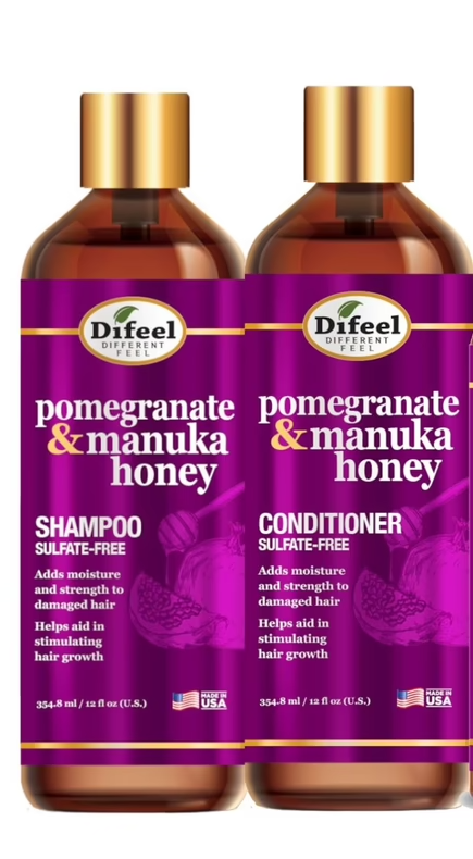 Difeel Pomegranate Manuka Shampoo & Conditioner Set 354ml / 12 oz
