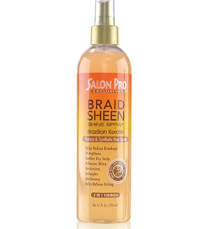 Salon Pro Braid Sheen Spray - Brazilian Keratin 12oz