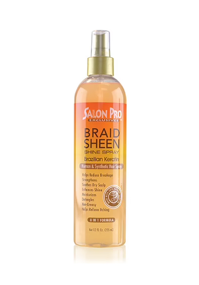 Salon Pro Braid Sheen Spray - Brazilian Keratin 12oz