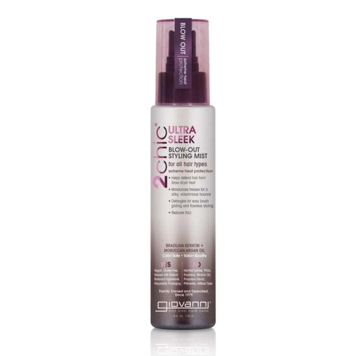 Giovanni 2Chic Brazilian Keratin & Moroccan Argan Oil Ultra-Sleek Blow-Out Styling Mist 118ml Giovanni 2Chic Brazilian Keratin & Moroccan Argan Oil Ultra-Sleek Blow-Out Styling Mist 118ml