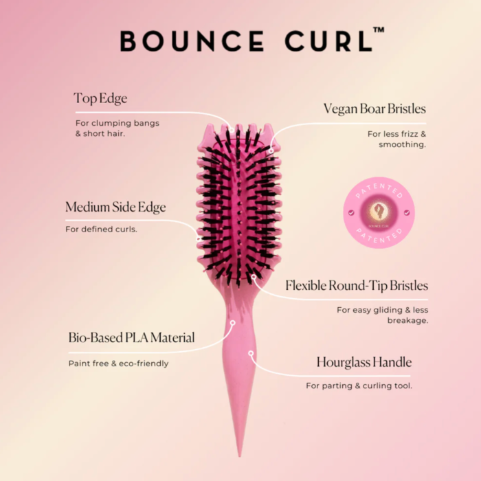 Bounce Curl Define EdgeLift Brush - Pink/Roze