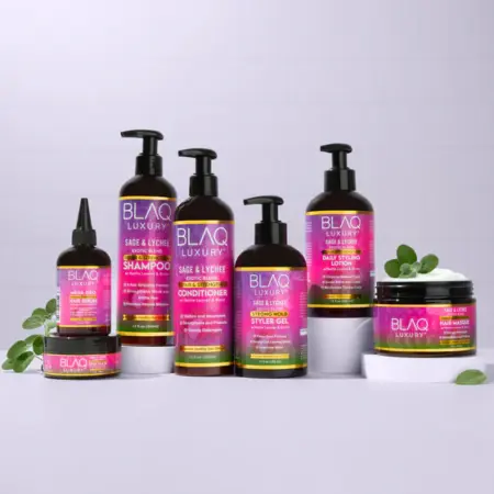 Blaq Luxury Sage & Lychee Repair and Strengthen Complete Haircare Set of 7