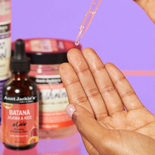 Aunt Jackie’s Curls & Coils Batana, Jojoba & Rice Elixir Hair and Scalp Oil 59ml Aunt Jackie’s Curls & Coils Batana, Jojoba & Rice Elixir Hair and Scalp Oil 59ml