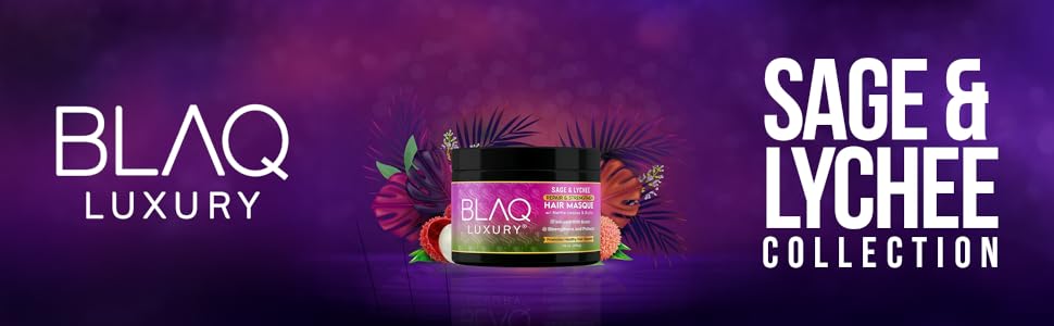 Blaq Luxury Sage & Lychee Repair and Strengthen Complete Haircare Set of 7 Blaq Luxury Sage & Lychee Repair and Strengthen Complete Haircare Set of 7
