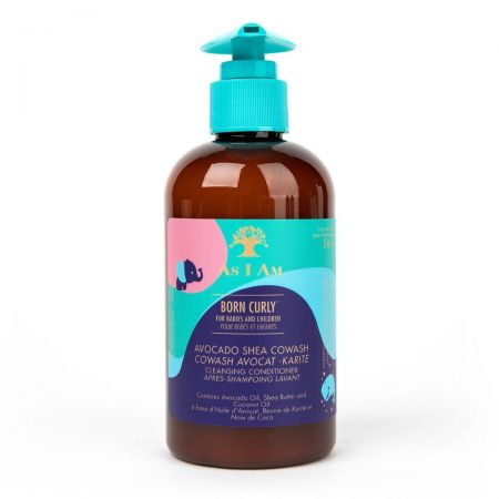 As I Am Born Curly Duo Pack – Avocado Shea Cowash Cleansing Conditioner 240ml + Aloë Shampoo & Wash 240ml