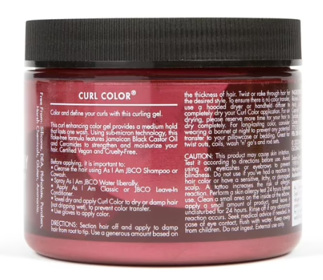 As I Am Curl Color Temporary Gel - Burgundy 170g