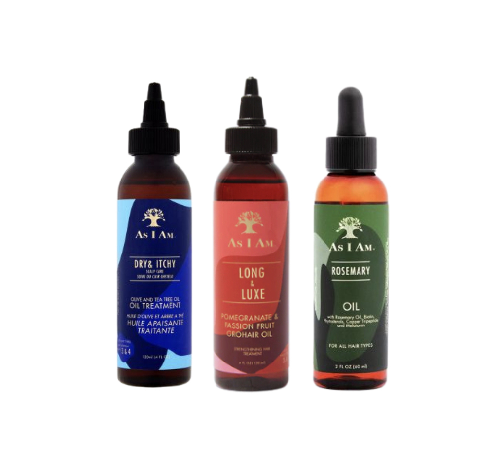 As I Am Oil Treatment Set of 3 – Dry & Itchy, Rosemary & Long & Luxe