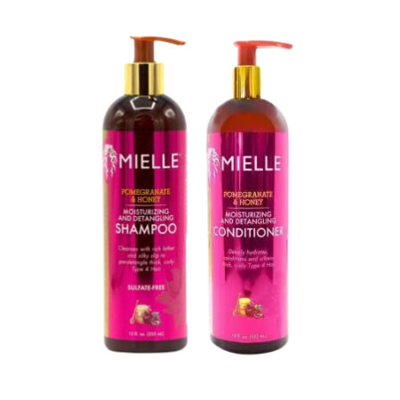 Mielle Pomegranate & Honey Moisturizing and Detangling Shampoo & Conditioner Duo – 355ml