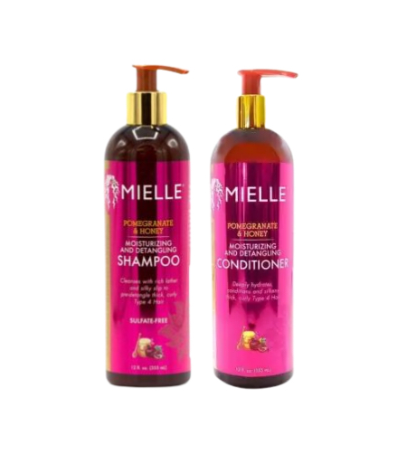 Mielle Pomegranate & Honey Moisturizing and Detangling Shampoo & Conditioner Duo – 355ml