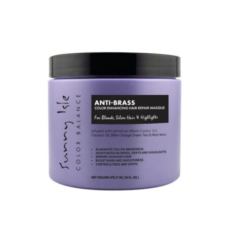 Sunny Isle Anti-Brass Color Enhancing Purple Hair Repair Masque 473ml