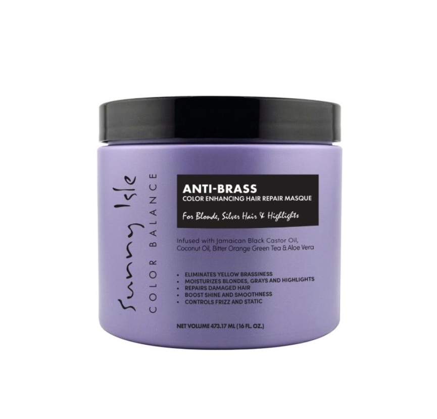 Sunny Isle Anti-Brass Color Enhancing Purple Hair Repair Masque 473ml
