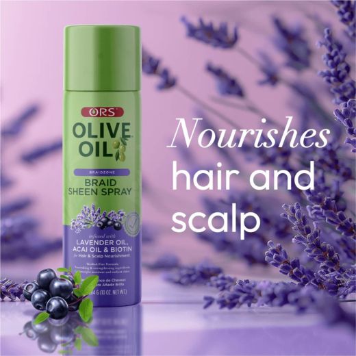 ORS Olive Oil Braidzone Braid Sheen Spray for Hair & Scalp Nourishment 421ml ORS Olive Oil Braidzone Braid Sheen Spray for Hair & Scalp Nourishment 421ml