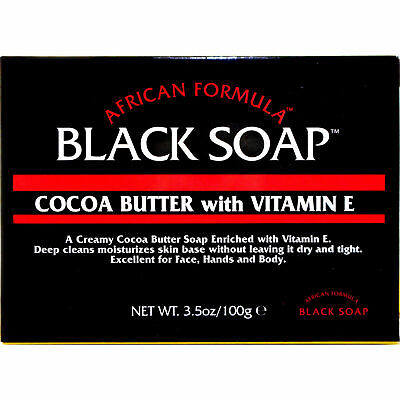 African Formula Black Soap Cocoa Butter with Vitamin E 100Gr