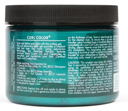 As I Am Curl Color Temporary Gel - Dark Teal Green 170g