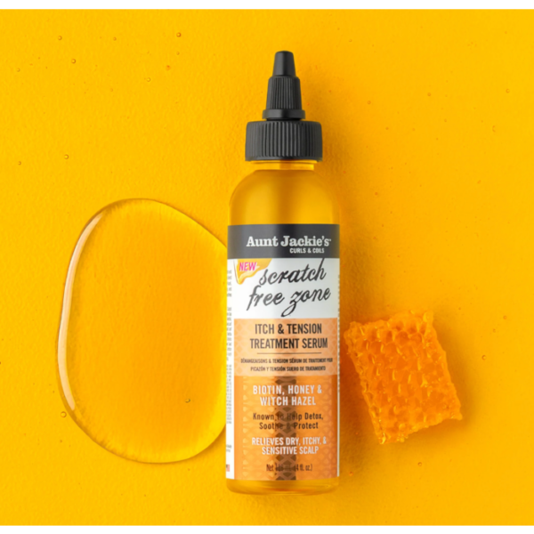 Aunt Jackie's Biotin + Honey Scratch Free Zone Itch & Tension Treatment Serum 118ml Aunt Jackie's Biotin + Honey Scratch Free Zone Itch & Tension Treatment Serum 118ml