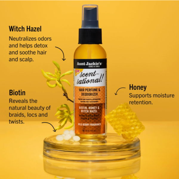 Aunt Jackie's Biotin + Honey Scent-Sational Hair Perfume & Deodorizer 118ml Aunt Jackie's Biotin + Honey Scent-Sational Hair Perfume & Deodorizer 118ml