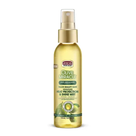 African Pride Olive Miracle Heat Protection Shine Mist 118ml African Pride Olive Miracle Heat Protection Shine Mist 118ml