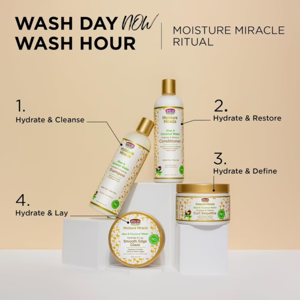 African Pride Moisture Miracle Aloe & Coconut Water Shampoo 354ml