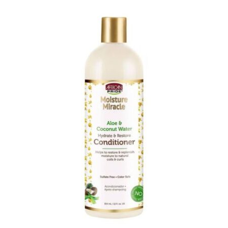 African Pride Moisture Miracle Aloe & Coconut Water Conditioner 354ml African Pride Moisture Miracle Aloe & Coconut Water Conditioner 354ml