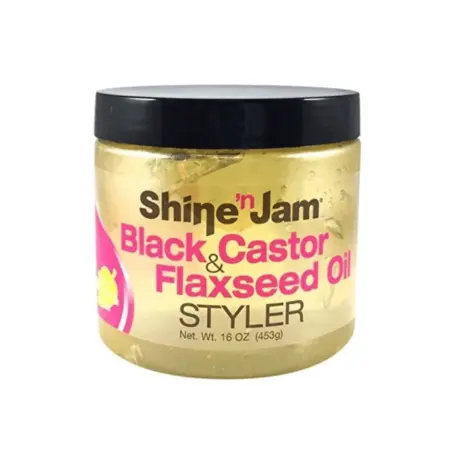 Ampro Shine'n Jam Black Castor & Flaxseed Oil Styler 453gr